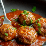Meatballs in Tomato Maple Sauce