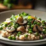 Mushroom Pea Risotto