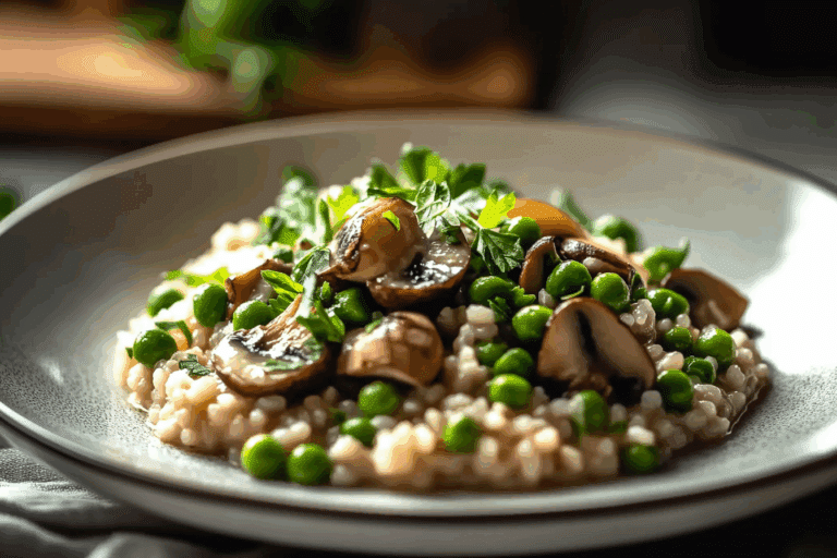 Mushroom Pea Risotto