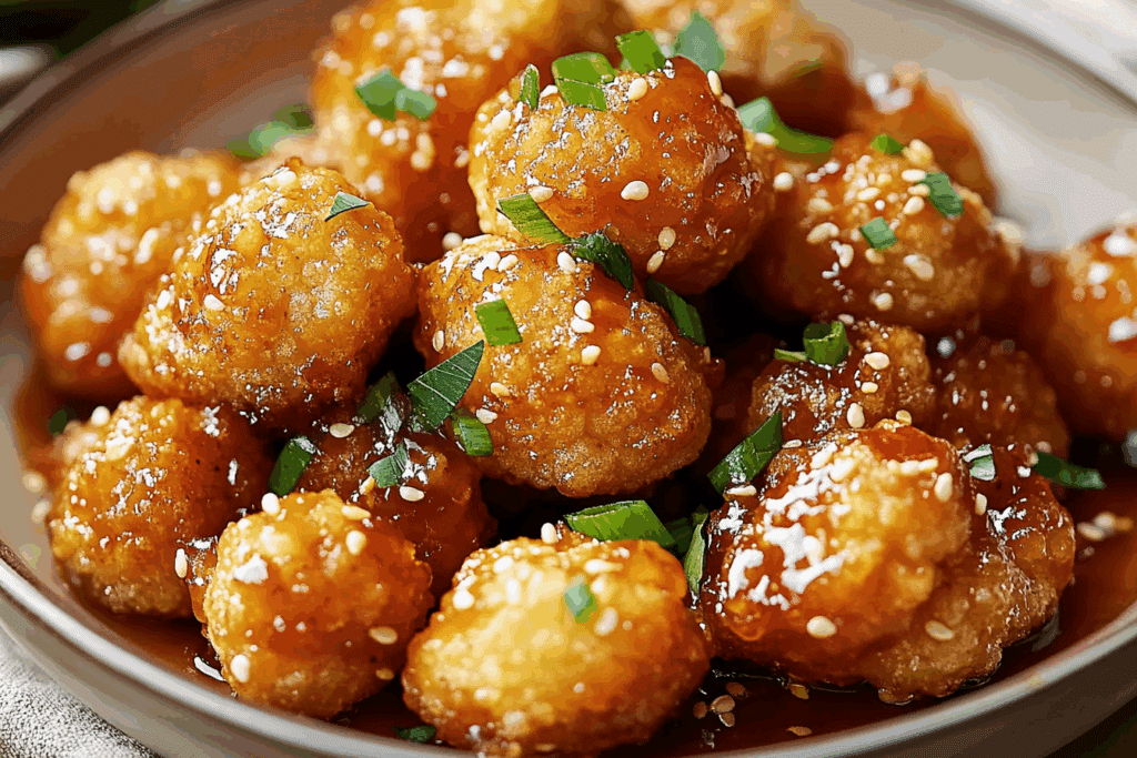 Sweet and Sour Crunchy Cauliflower Bites