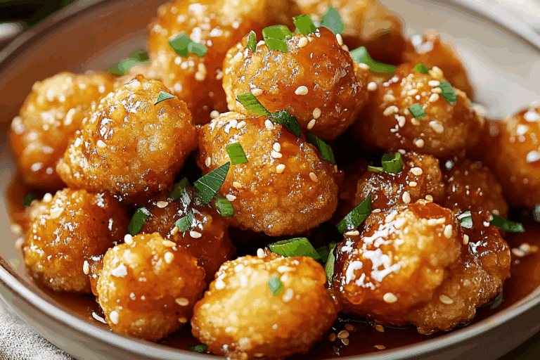 Sweet and Sour Crunchy Cauliflower Bites