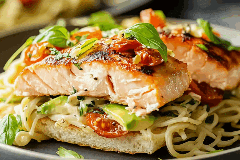Boursin Tomato Pasta with Salmon