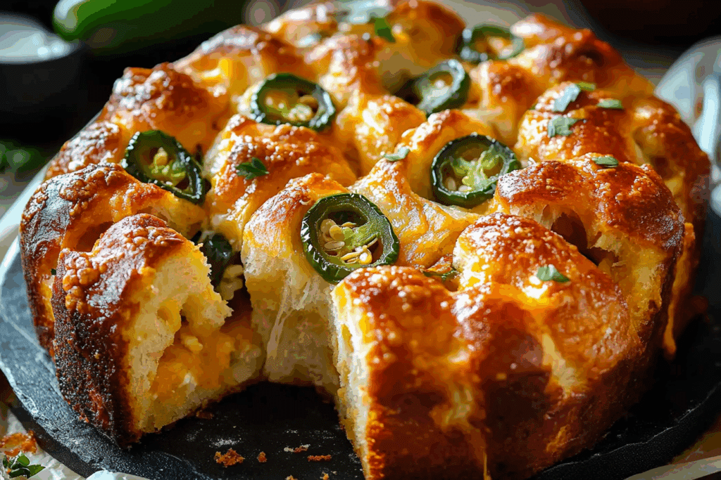 Cheddar Jalapeño Pull Apart Bread