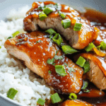 Caramelised Soy Chicken in Garlic Ginger Broth with Rice