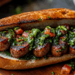 Smoked Sausage Chimichurri Sandwich