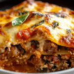 One-Pan Sausage and Roasted Pepper Lasagne