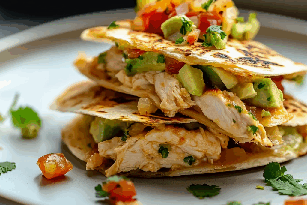 Chicken and Avocado Quesadillas