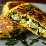 Easy Spinach Feta Baked Omelets