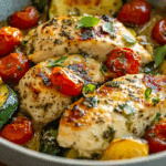 Mediterranean Chicken Zucchini Bake