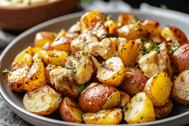 Smoky Aioli Grilled Potato Salad