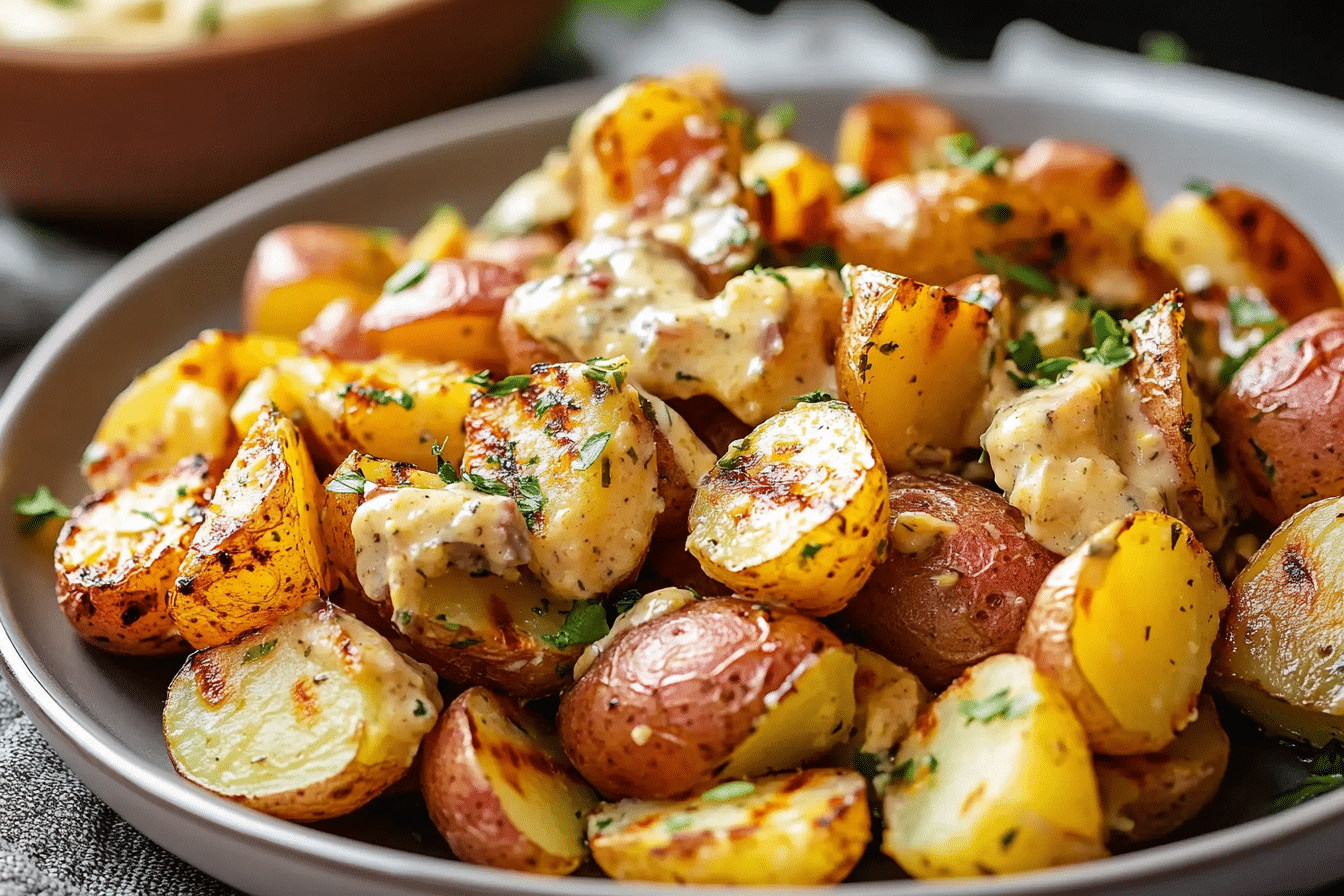 Smoky Aioli Grilled Potato Salad