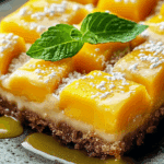 Mango Bars with Lime Glaze