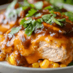 Crockpot Cheesy BBQ Monterey Chicken