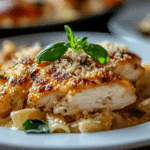 Garlic Parmesan Chicken Pasta Bake