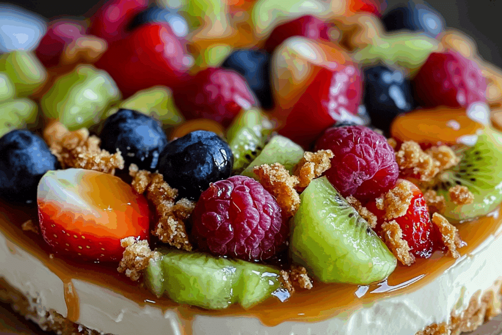 Caramel Crunch Cheesecake Fruit Salad