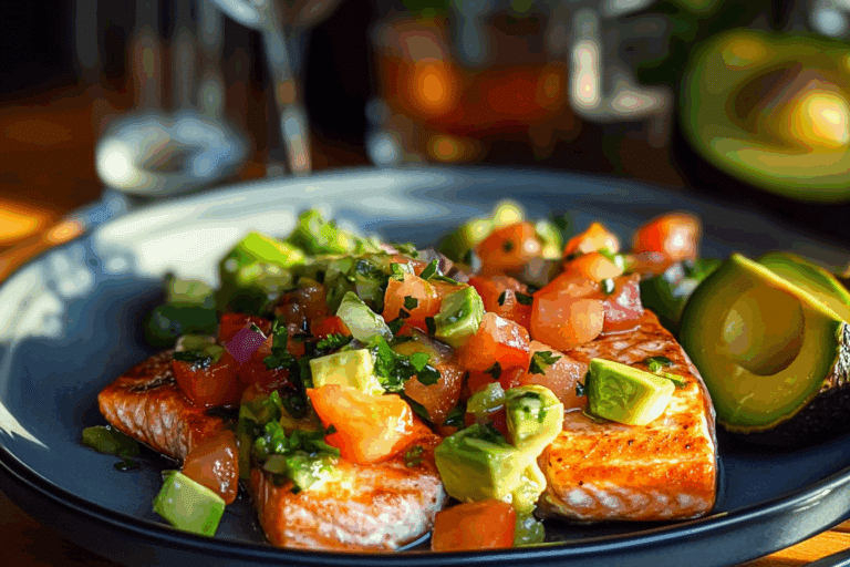 Salmon with Avocado Salsa