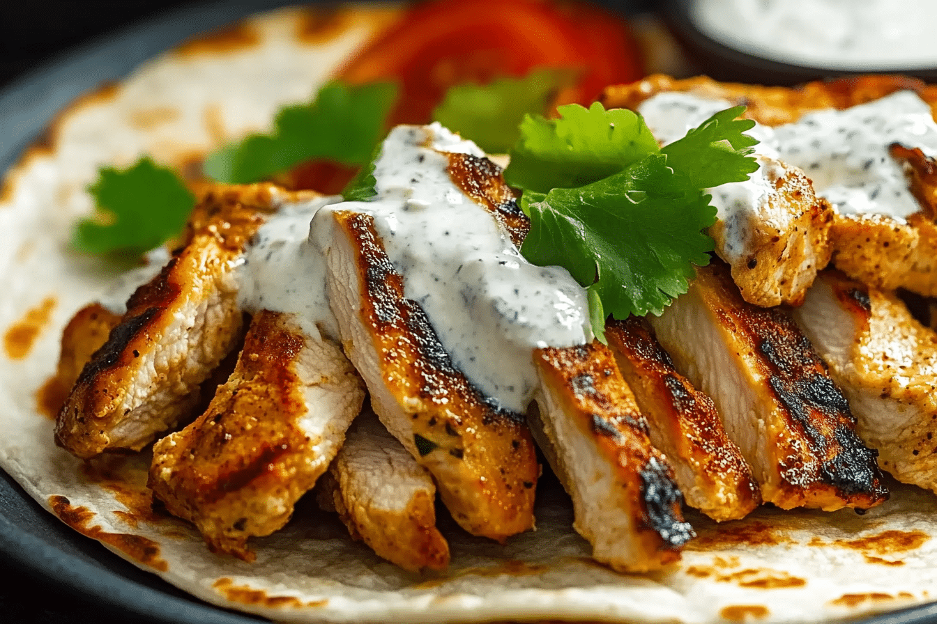 Chicken Shawarma with Yogurt Sauce