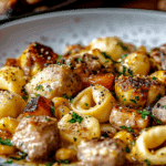 Beefy Tortellini Pasta Bake