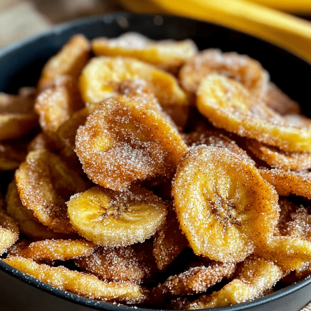 Cinnamon-Sugar Air Fryer Banana Chips