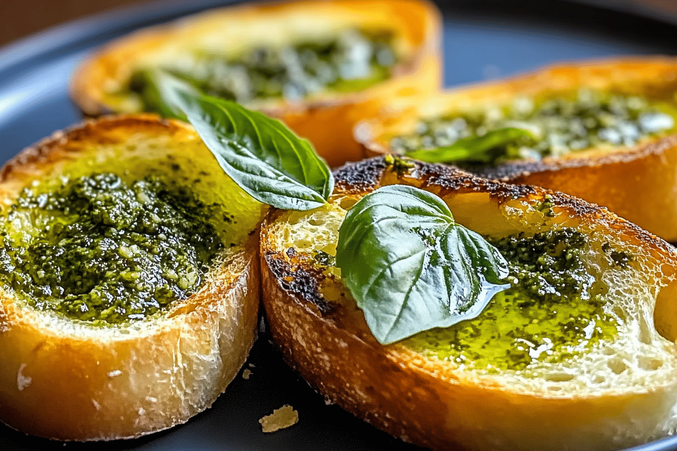 Basil Pesto Bread Rounds