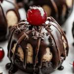 Decadent Black Forest Cookie Dough Brownie Bombs