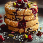 Cranberry Pistachio Shortbread Cookies