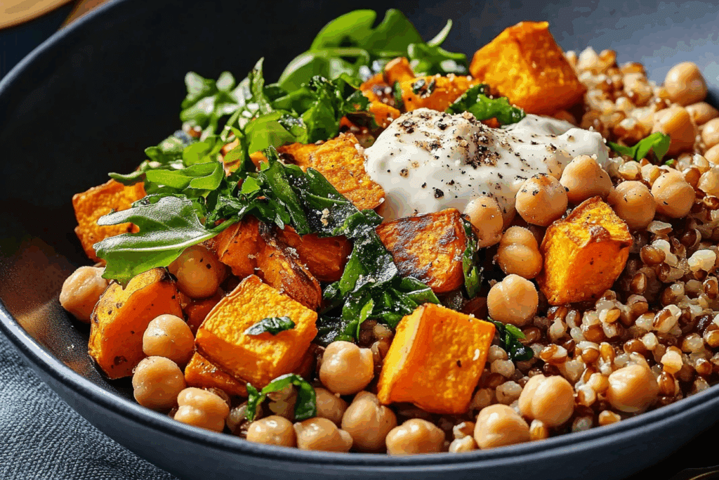 Chickpea & Sweet Potato Grain Bowls