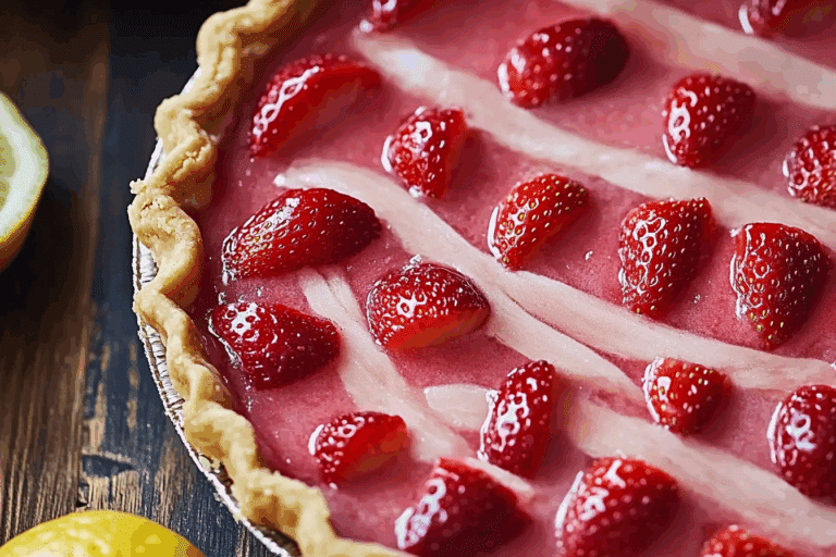 No Bake Strawberry Lemonade Pie