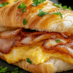 Maple Mustard Croissant Breakfast Sandwich