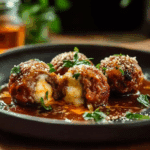 Mozzarella Stuffed Meatballs