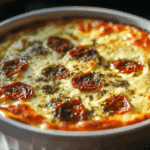 Easy Cheesy Baked Pesto and Sun-Dried Tomato Dip