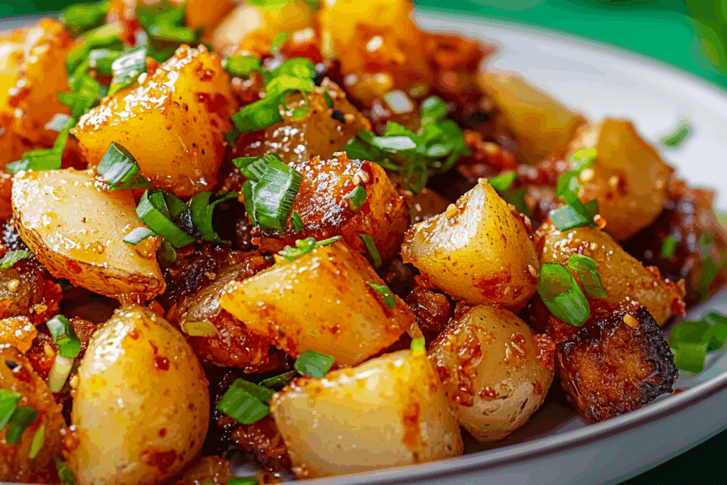 Crispy Gochujang Potato Salad