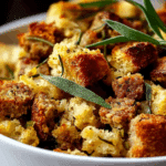 Vegan Sausage Stuffing with Sage