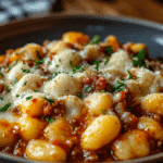 Cheesy Bolognese Gnocchi Bake
