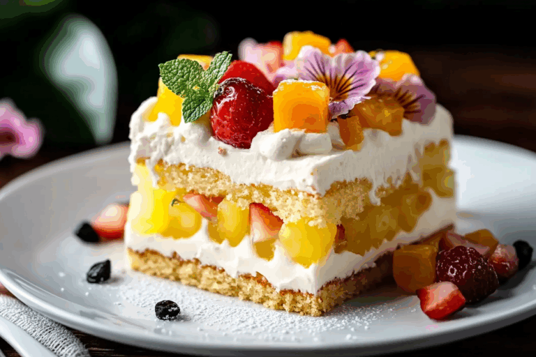 Best Tropical Layered Poke Cake