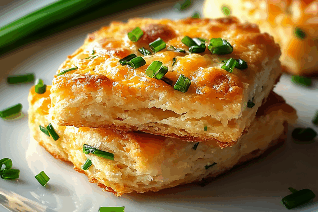 Cheddar Chive Scallion Biscuits