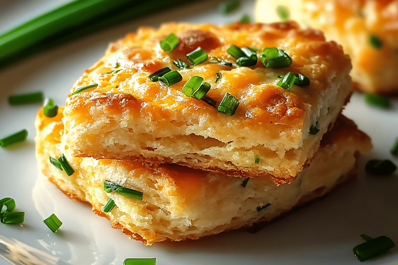 Cheddar Chive Scallion Biscuits