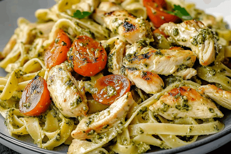 Creamy Chicken Pesto Pasta