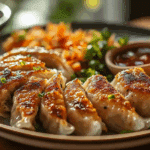Smashed Chicken Gyoza with Kimchi & Rice