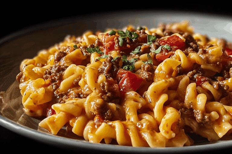 Sloppy Cheeseburger Pasta