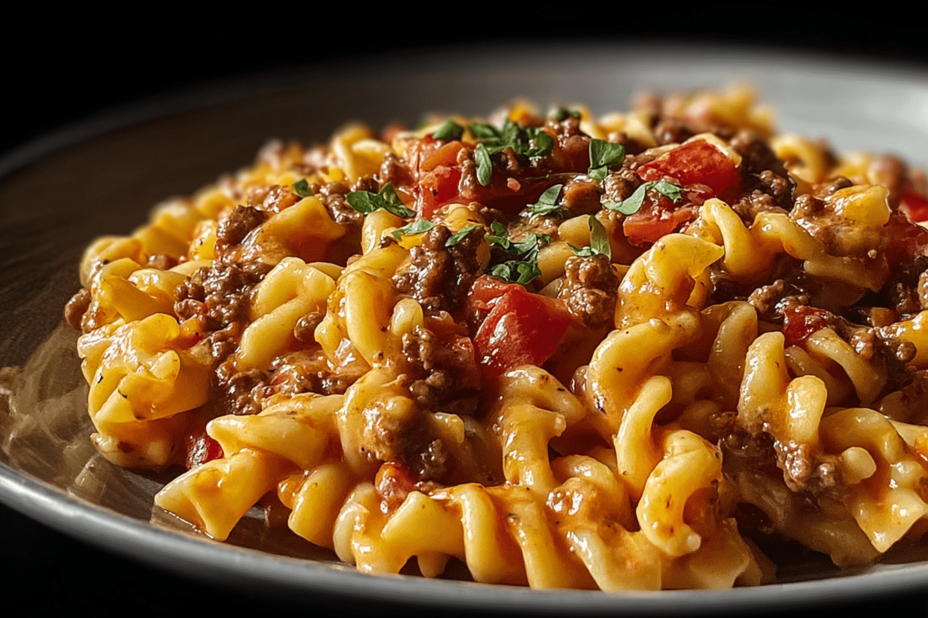 Sloppy Cheeseburger Pasta