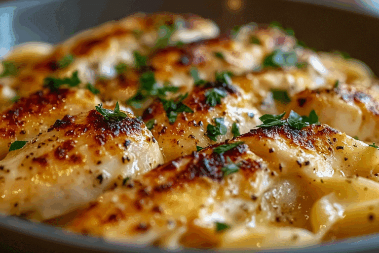 Cheesy Garlic Parmesan Chicken Pasta Skillet