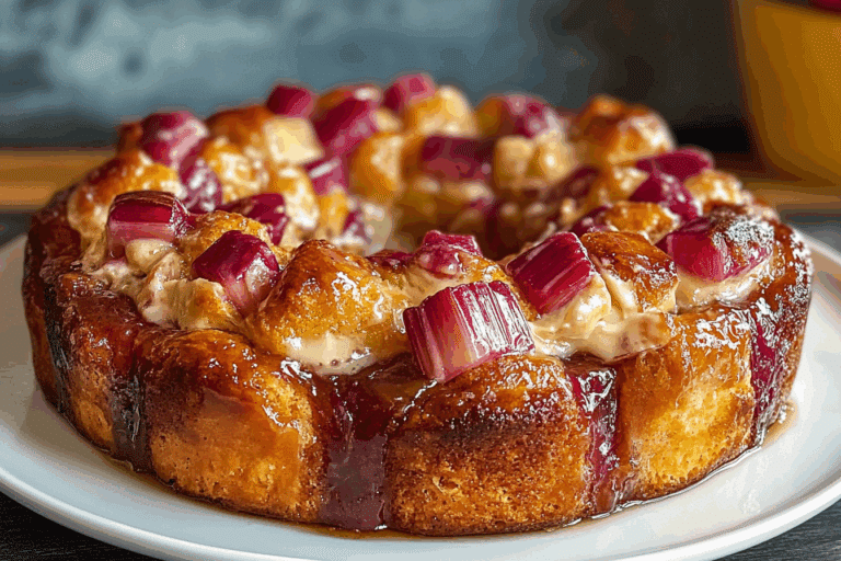 Rhubarb Cream Cheese Monkey Bread