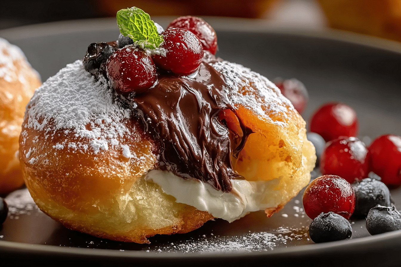 Fluffy Brioche Donuts with Creamy Chocolate Filling