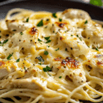 Cheesy Garlic Parmesan Chicken Spaghetti