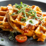 Pizza Stuffed Waffle Snacks