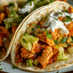 Buffalo Chicken Smash Burger Tacos