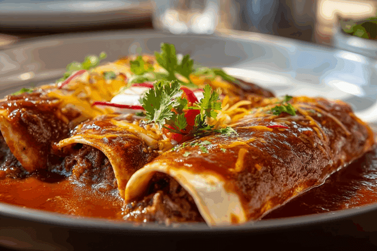 Beef Enchiladas with Red Sauce