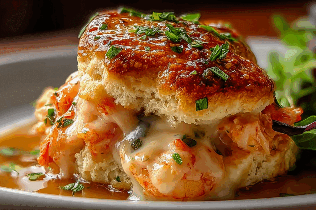 Shrimp and Crab Nacho Biscuit Melts
