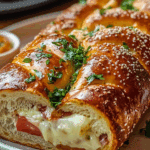 Baked Pretzel Loaf Sandwich